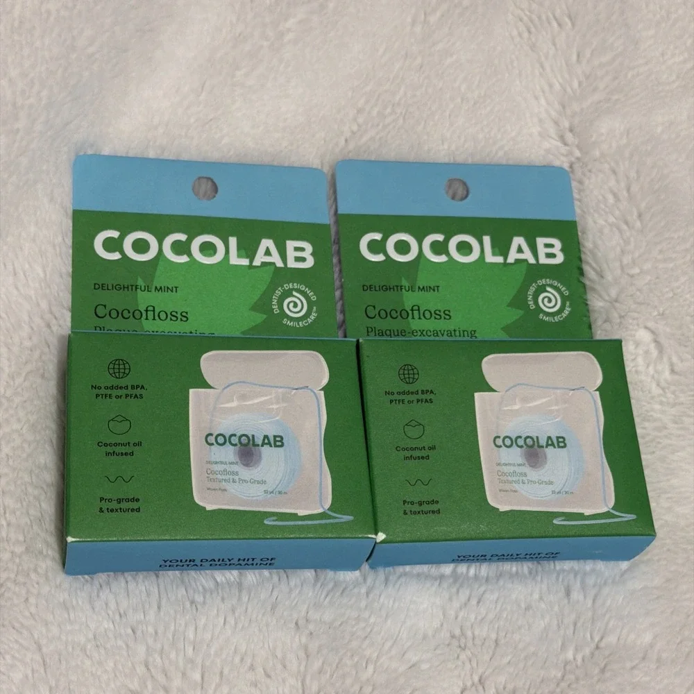 (LOT OF 2) Cocolab Coco Floss Delightful Mint 33yd